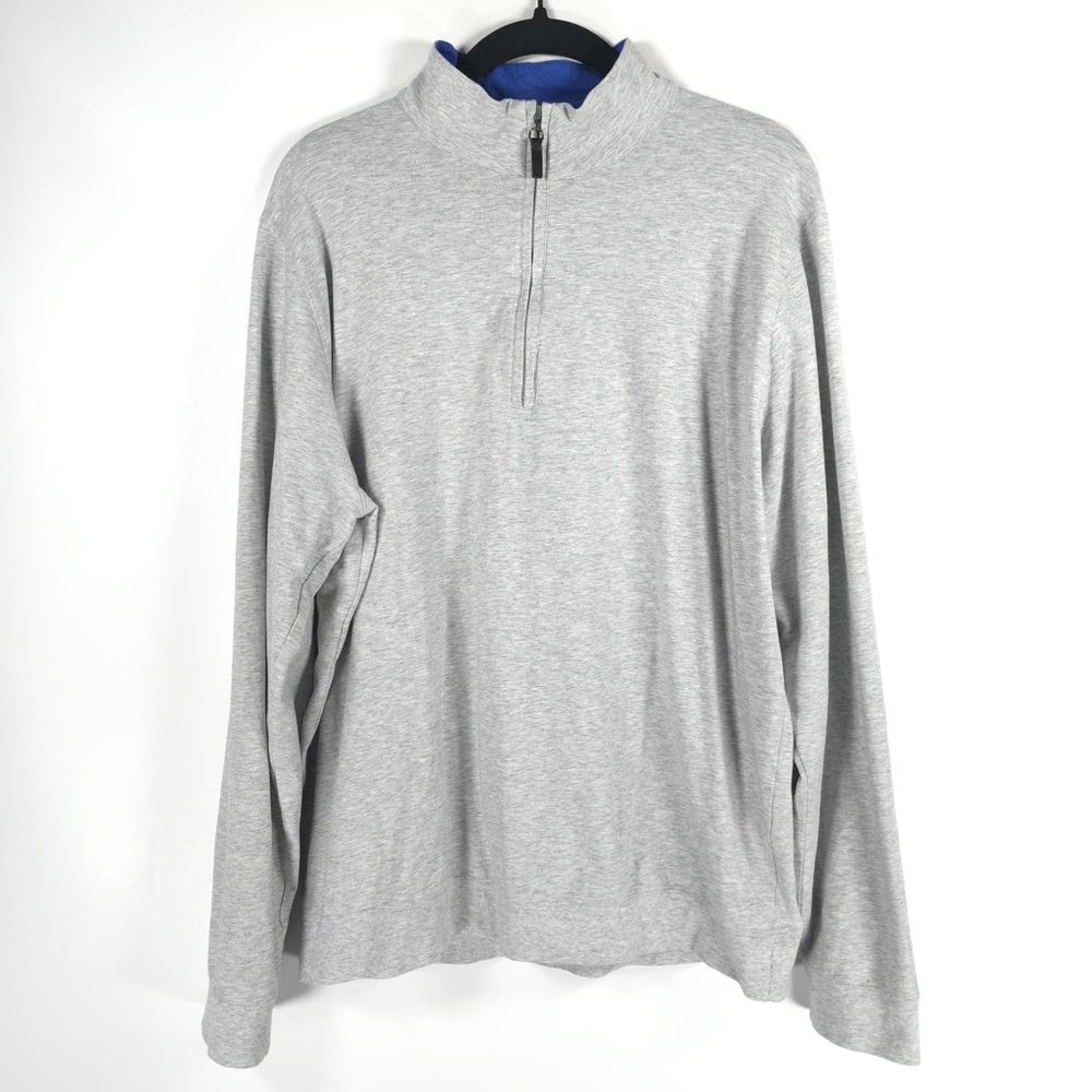 J.McLaughlin PIMA COTTON MADE‎ IN PERU 🇵🇪 1/4 Zip Pullover Sweater Size LARGE
